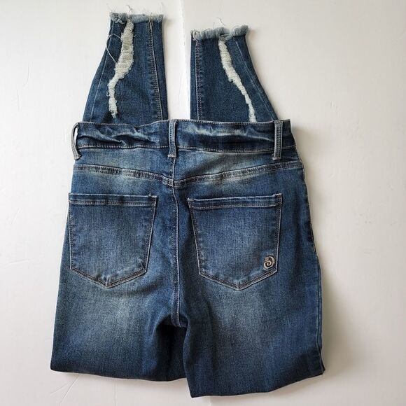 Indigo Rein Women's High Rise Skinny Fit Factory Distressed Denim Jeans Size 26 - Picture 2 of 9